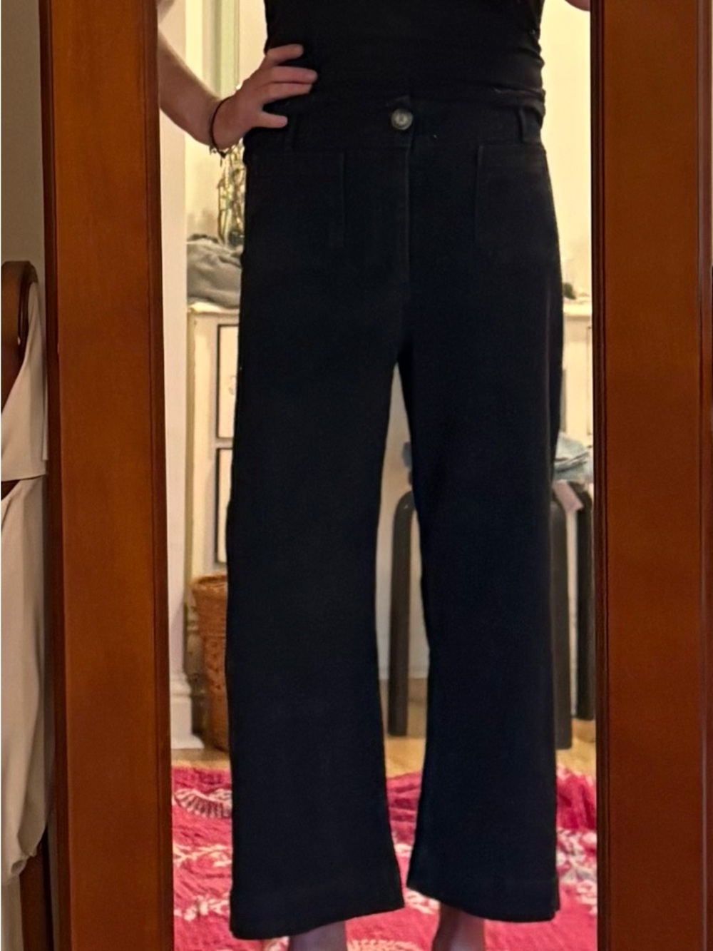 NWOT Maeve by Anthropologie Navy Wide-Leg Collette Pants